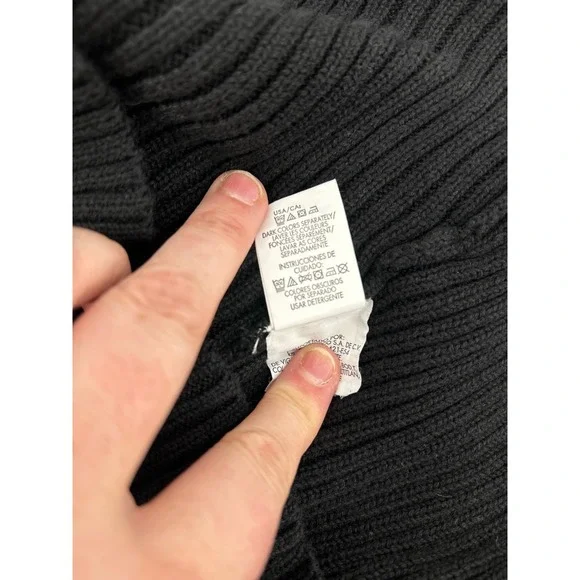 Y2K Goth Calvin Klein Ribbed Knit Hoodie Jacket Cyber Punk Sweater S - Picture 14 of 14